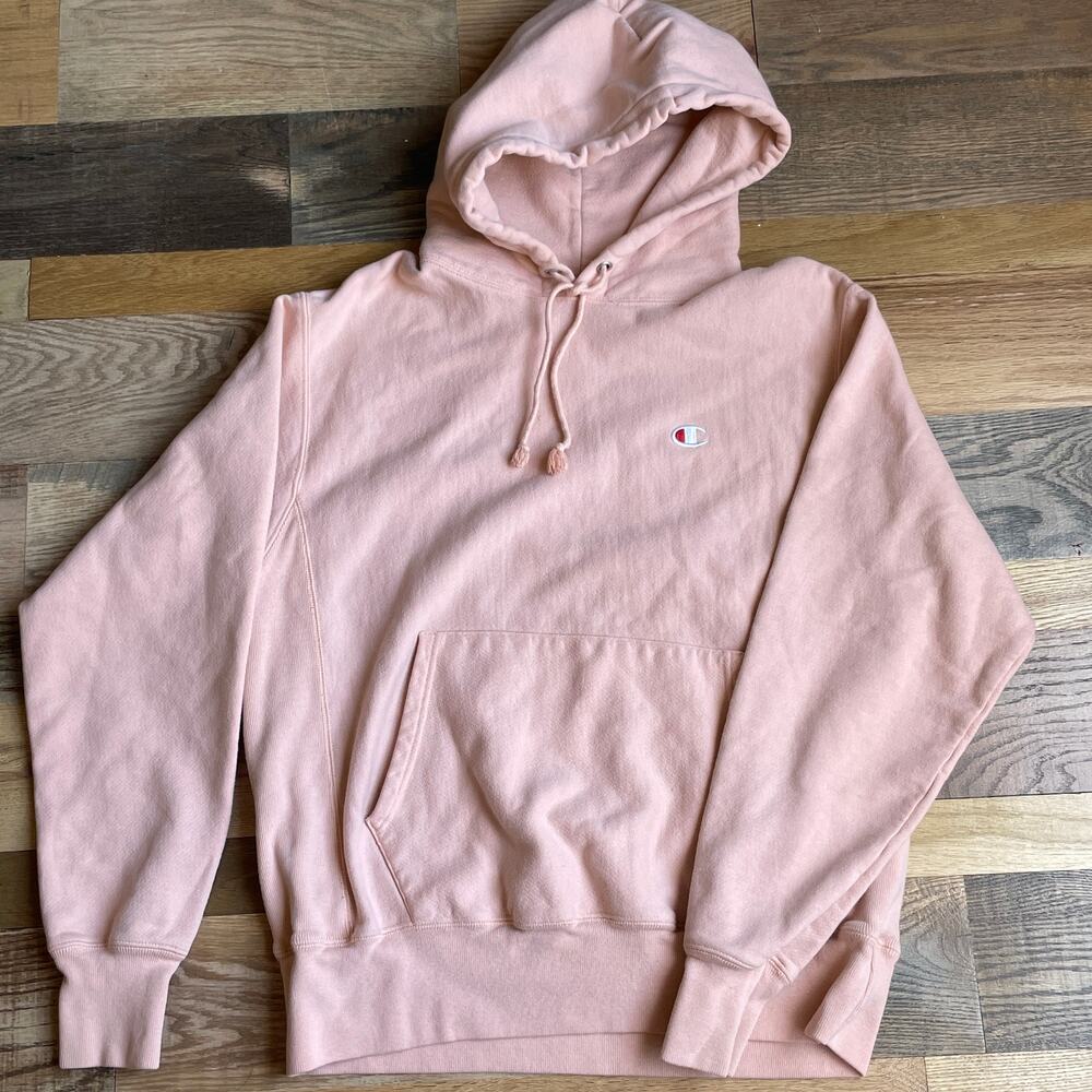 Champion Reverse Weave Hoodie Medium Pink GF510 Heavyweight Pullover